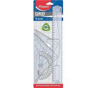 Maped 242767 - Kit of 4 Pieces (Ruler + Triangle + Square + Carrier), Units C