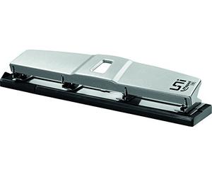 Maped - 4 Hole Punch - A4 Metal Hole Punch for 10 to 12 Sheets - with Optimized Timing System on Binder Rings and Confetti Flap - Universal Range - Grey
