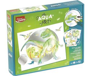 Maped Aqua'Art Dino 907058 Colouring Set Including 10 x Watercolour Pens and 3 x