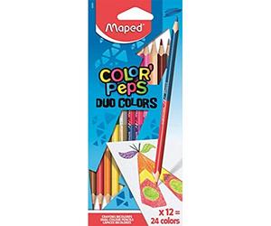 Maped Colopeps Duo Colouring Pencils, 12 Pieces, 24 Colours