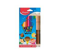 Maped Color Peps World Skin Tone Duo Tip Colouring Pencils (Pack of 15), multicolor, 832071