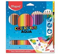 Maped Color'Peps Aqua Watercolour Colouring Pencils (Pack of 24)