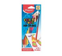 Maped Color'Peps Duo Colouring Pencils 12 Pack Of Assorted Colours Maped Multicolor