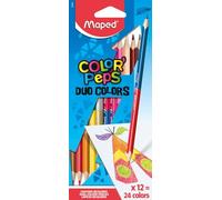 Maped Colouring Pencils Color'Peps Duo – 24 Colours (Pack of 12)