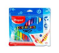 Maped Color'Peps TWIST X12 Twistable Colouring Crayons With Assorted Colours Maped Multicolor