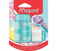 Maped Connect Duo Pastel Pencil Sharpener and Eraser (Assorted Colours), 049230