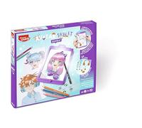 Maped Creativ Avatar'Tablet Manga Luminous Drawing Machine for Composing Manga Portraits to Infinity - Luminous Tablet with Template Sheets & Drawing Materials for Ages 7 and Above