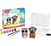 Maped CREATIV Figurine Set - Plaster Friends - Summer Theme - Cat and Dog - Children's Craft Activity Age 5+