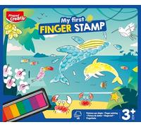 MAPED Creativ My First Finger Stamps - Fun Set of Fingerprints for Toddlers - Creative Activity from 3 Years with Illustrated Cards