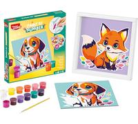Maped CREATIV - Paint by Numbers - Dog and Fox - Painting Activity for Children - Paint by Numbers kit - Creative Activities - Suitable for Ages 7 and Above