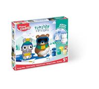 Maped Creativ - Plaster Friends Winter Theme - Bunny and Bear Plaster Figurine Creation Kit - Easy to Make - Creative Craft Activity from 5 Years Old