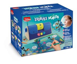 Maped Creativ Stories Maker - Complete Kit for Drawing, Inventing and Recording Stories - with Voice Changer and 200 Stickers - Creative Activity, from 6 Years Old