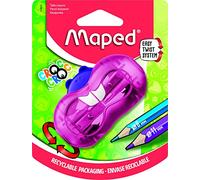 Maped - Croc Croc Twist Bieber Sharpener - 2 Pen Sizes - with Collection Box - Random Colour Selection