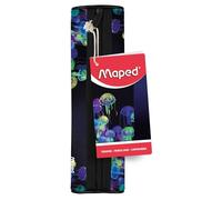 Maped - Deepsea Paradise Pencil Case - Polyester Pencil Case, High Resistance - Metallic Zip - Pencil Case 21 cm