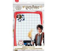 Maped - Double Sided White Slate Kit + 1 Accessory Holder + 1 Brush + 1 Black Dry Erase Felt - Unbreakable Flex Slate - Official Harry Potter Design