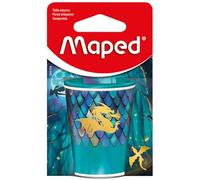 Maped - Dragon can Sharpener - Easy and Precise Sharpening - Heavy Duty Metal can - Large Size Reservoir - 2-Hole Pencil Sharpener