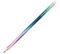 Maped - Ergonomic Triangular Pencil NIGHTFALL HB with Eraser Head - Pack of 6, Multi-Coloured