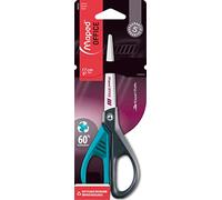 Maped - Essentials Green Deco Scissors 17 cm - Symmetrical - Ergonomic 2D Handles - Ergonomic 2D Handles - Timeless Design, Trendy Handle Colours