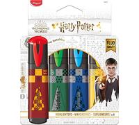 Maped - Harry Potter Highlighters - Marker Pens x4 Colours Featuring Hogwarts Houses Gryffindor, Hufflepuff, Ravenclaw, Slytherin