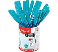 Maped - Kidy Learn Concentration- 20 Ergonomic Graphite Pencils with Relaxing Chew Tip - HB2 Lead - Textured Body with Grip