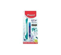 Maped - Kidy Learn Erasable Pen - Children's Animal Pen with Eraser, Ergonomic Refillable - with 2 Refills - School Supplies for Learning to Write - Back to School Accessory