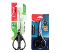 Maped Maped Scissors Set for Home, Kitchen and Office, Universal Scissors 13 cm and Essential Scissors 17 cm, Super Comfortable Handle, Heavy Duty Stainless Steel Scissors, 2 Pieces