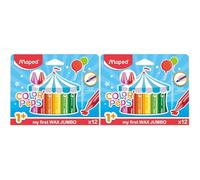 Maped MapedColor'Peps My First Jumbo Wax Crayons (Age 2+) (Pack of 2)