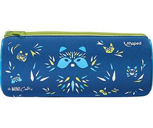 Maped - Mini Cute School and Craft Pencil Case - Metal Zip - Blue