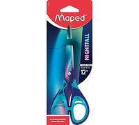 Maped - Nightfall Scissors 16 cm - Comfortable Rings with Soft Coating - Stainless Steel Blades - School Scissors from 12 Years - for College and High School