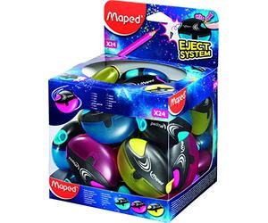 Maped One Hole Galactic Pencil Sharpener (Box of 24 in Assorted Colours)