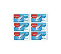 MAPED Pack of 6 Boxes of 1000 No10 Staples Zinc Plated