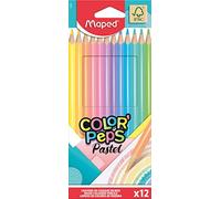 Maped Pastel Colouring Pencils (Pack of 12), multicolor, 832069