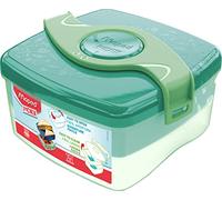 Maped Picnik Origins Lunch Box - Easy Open Kids Lunch Box - 2 Compartments - 1 Removable - BPA-Free and Phthalate-Free Plastic - Green - 1L