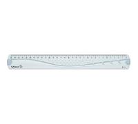 Maped Plastic Flat Ruler for Left-handers, 30 cm, Geometric, 80% Recycled Material