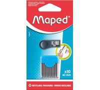 Maped - Rigid Case of 10 Replacement Leads 2 mm + 1 Lead Size for School Compass Refill - Lead + Compass Maped Lead Size with 2 mm HB Tip