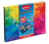 Maped - School Material - 150 Piece Colouring Kit - Includes New Infinity Colouring Pencils - Portable Storage Case - Multiple Colouring Tools - Great Assortment of Colours
