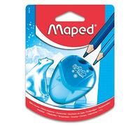 Maped - School Material - Pencil Sharpener I Gloo - Pencil Sharpener with Tank - Have 2 Sharpening Holes - Compact Case Size - 3 Different Designs