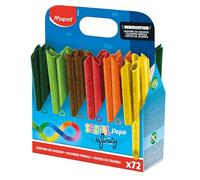 Maped - SCHOOL'PEPS INFINITY COLOURED PENCILS - 100% LEAD, 100% USABLE - ZERO WASTE - NO SHARPENING - LONG LASTING - ERGONOMIC TRIANGULAR SHAPE - SCHOOL CLASS PACK OF 72 PENCILS - 12 COLOURS