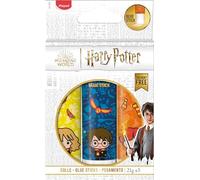 Maped - Set of 3 Glue Sticks 21g - Tube of Harry Potter, Hermione Granger & Ron Weasley Glues - Non-Toxic School Glue - Official Harry Potter Licence