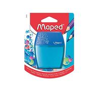 Maped - Sharpener Shaker - 2 Holes - Pencil Sharpener with Transparent Tank - Large Capacity Reserve - Blue