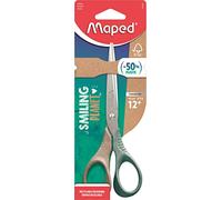 MAPED Smiling Planet - 16CM Scissors - Made from 50% FSC Certified Wood Fibres and 50% Recycled Plastic