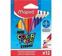 Maped - Strong Mini Color'Peps Colouring Pencils - 12 Ultra-Resistant and Ergono