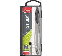 Maped - Study Mechanical Compass + Mechanical Pencil Case - Metal - School - Box - Grey