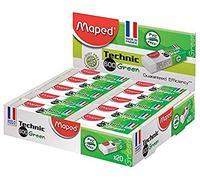 Maped Technic 600 Green Eraser - Made in France - Box of 20