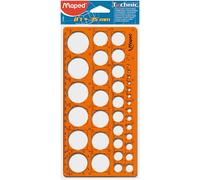 Maped Technic M277620 Circle Stencil for Diameter 1 - 35 mm, Orange