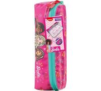 Maped Teenage School Pencil Case - Reversible Pencil Case - Barbie Design - 1 Compartment - Durable and Spacious, Multicoloured, with Zip