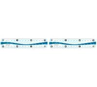 Maped Unbreakable Flat Ruler with Anti-Stain and Soft Non-Slip Edges - Flat Ruler 15 cm Blue (Pack of 2)