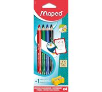 Maped Wooden Dry Erase Whiteboard Pencils x4 + Blister Sharpener