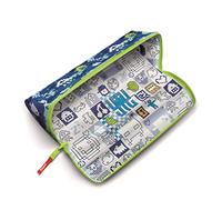 Maped - XXL Effect Pencil case - with XXL Opening: Easy to find and Remove pens - Resistant Polyester - can be Painted with Coloured and Felt tip pens - Large Zip - Blue