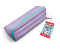 Maped - XXL Opening School Pencil case - Customisable Reversible Pencil case with 1 Side to Colour - Large Practical Opening - Triangular Pencil case 22 x 6 cm - Pastel Pencil case Glitter Purple